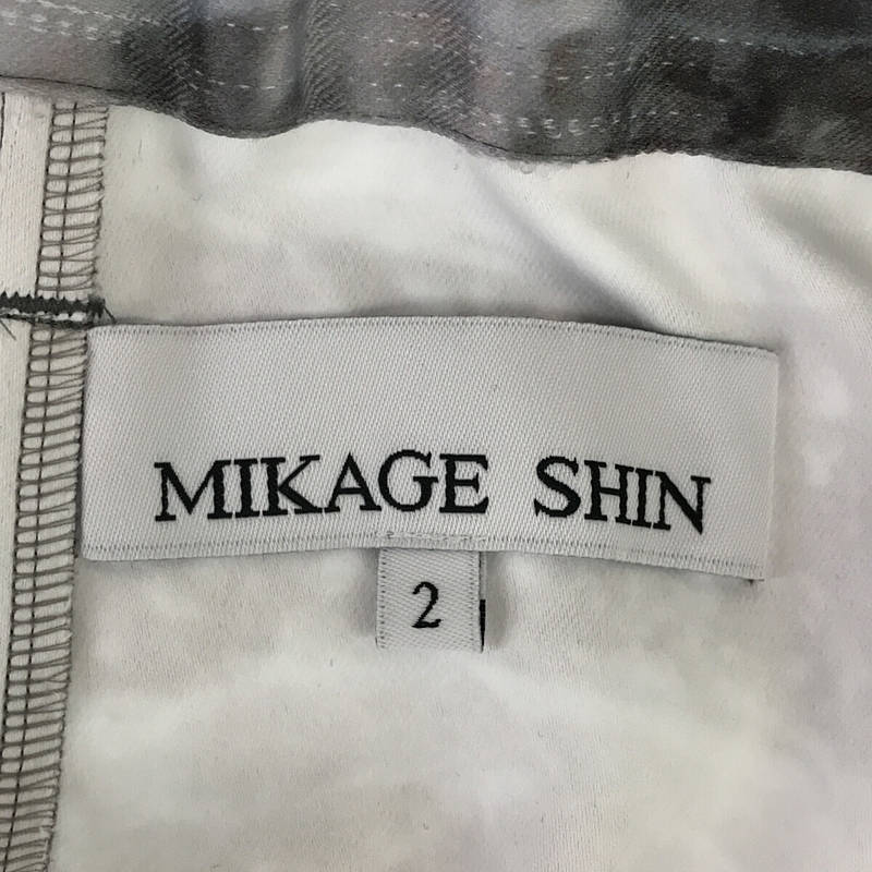 MIKAGE SHIN / ミカゲシン | 2022AW Slit Flare Pants / Blue Marble