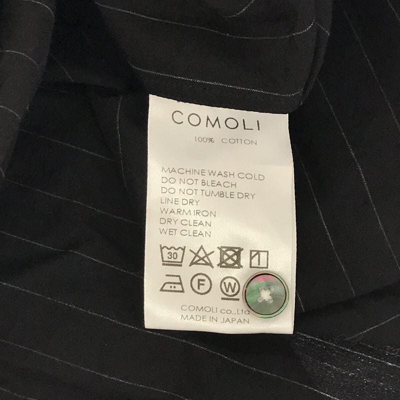 COMOLI / コモリ | 2019AW | ストライプ バンドカラー シャツ | 2 | – KLD