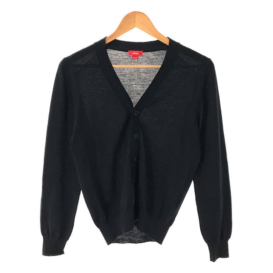 ALTEA | Made in Italy SLIM FIT Wool High Gauge V-neck Cardigan | XS | Navy | Men's