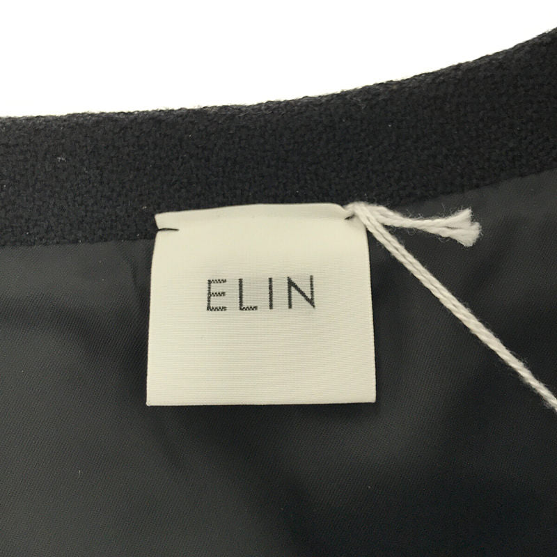 【新品】  ELIN / エリン | ウール メルトン ショートジャケット | 38 | ブラック | レディース