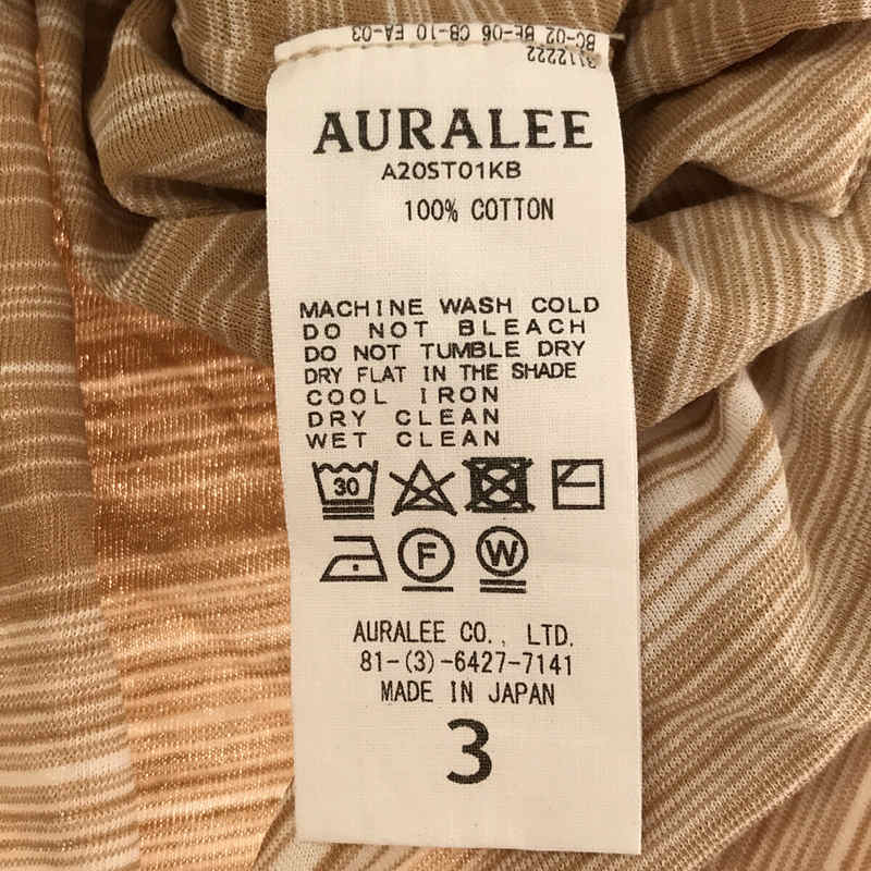AURALEE / オーラリー | 2020SS | HARD TWIST BORDER DOUBLE CLOTH TEE