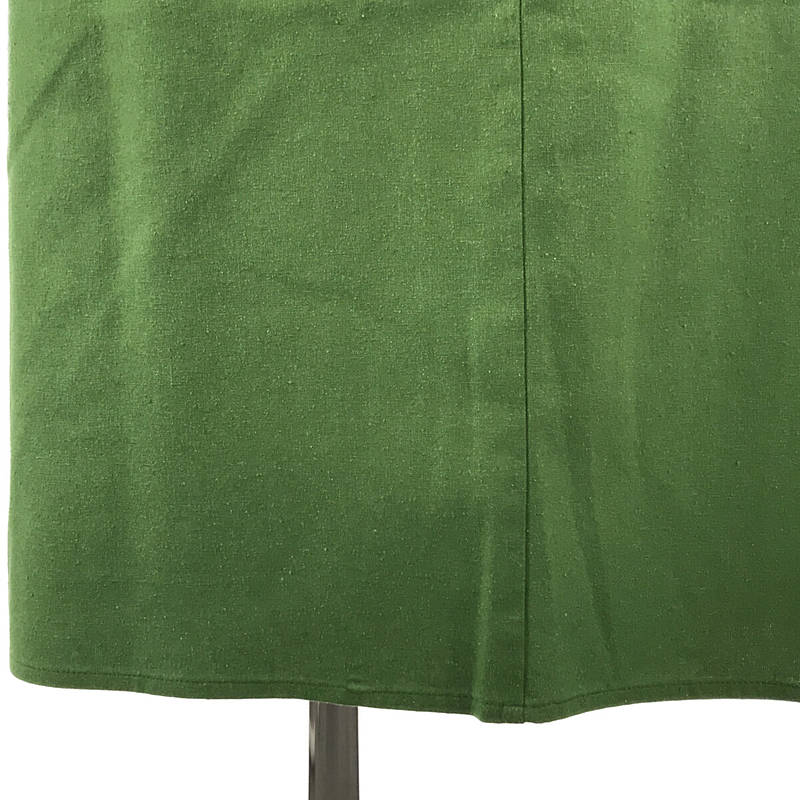 【美品】  BASErange / ベースレンジ | Yumi Apron Dress silk シルク 100％ エプロン ラップ ドレス ワンピース | S | グリーン | レディース