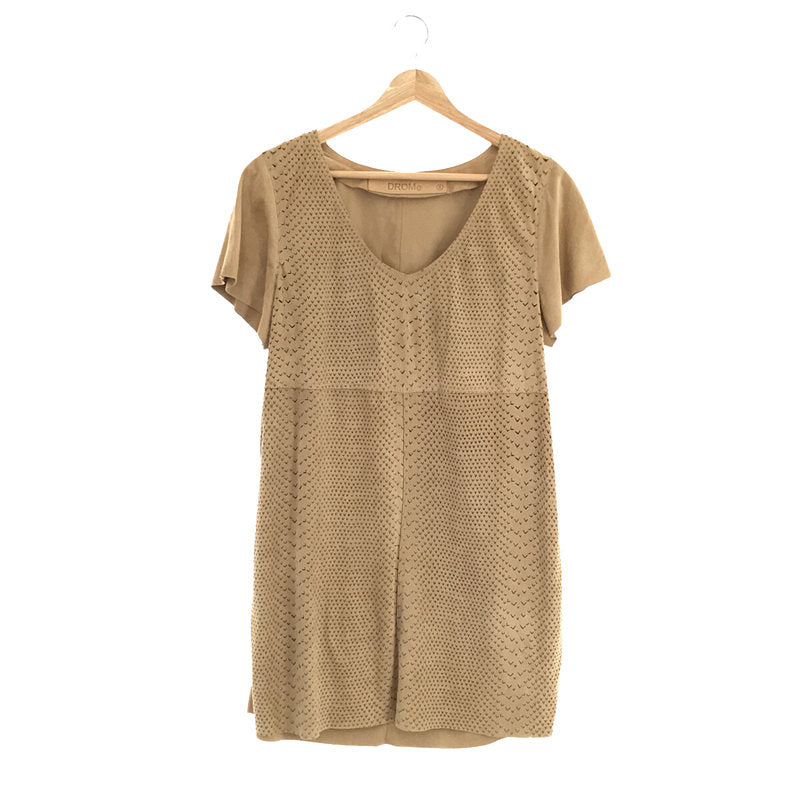 [狀況良好] DROMe |全皮套頭衫 | S |米色 |女性的