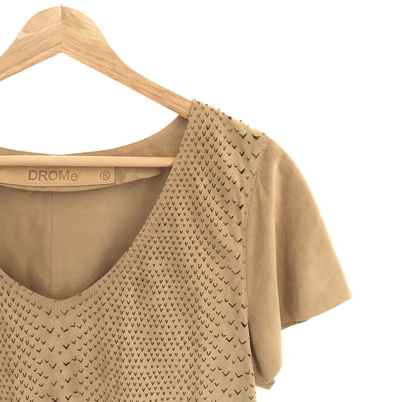 [狀況良好] DROMe |全皮套頭衫 | S |米色 |女性的