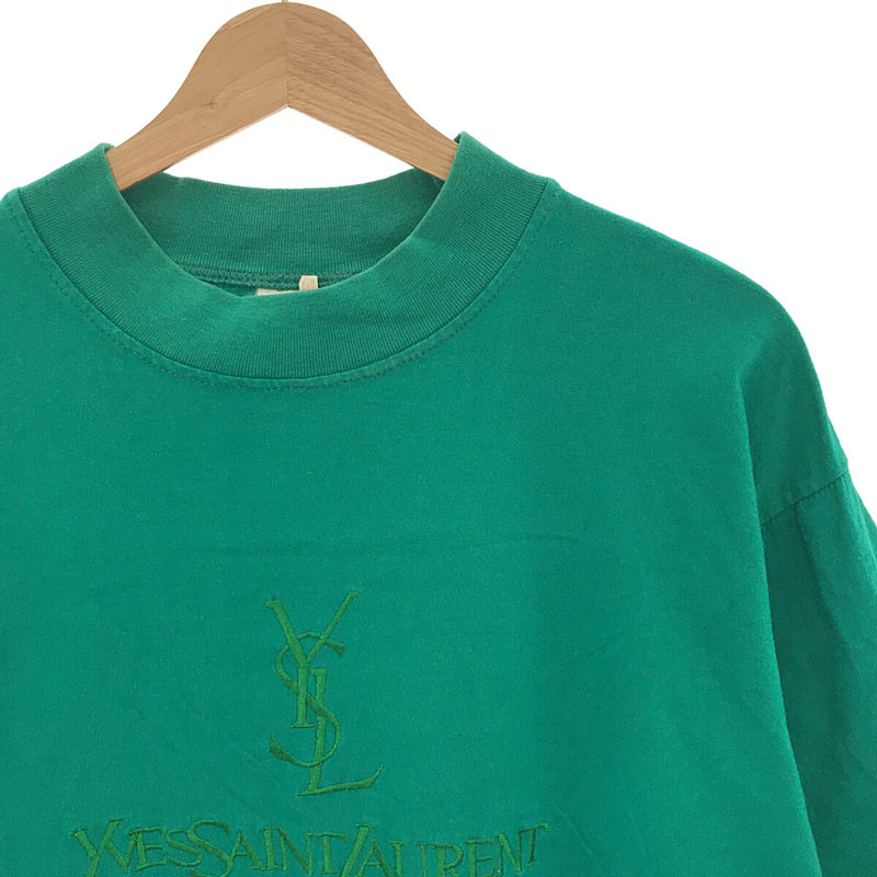 YVES SAINT LAURENT / イヴサンローラン | 刺繍ロゴ Tシャツ | M |