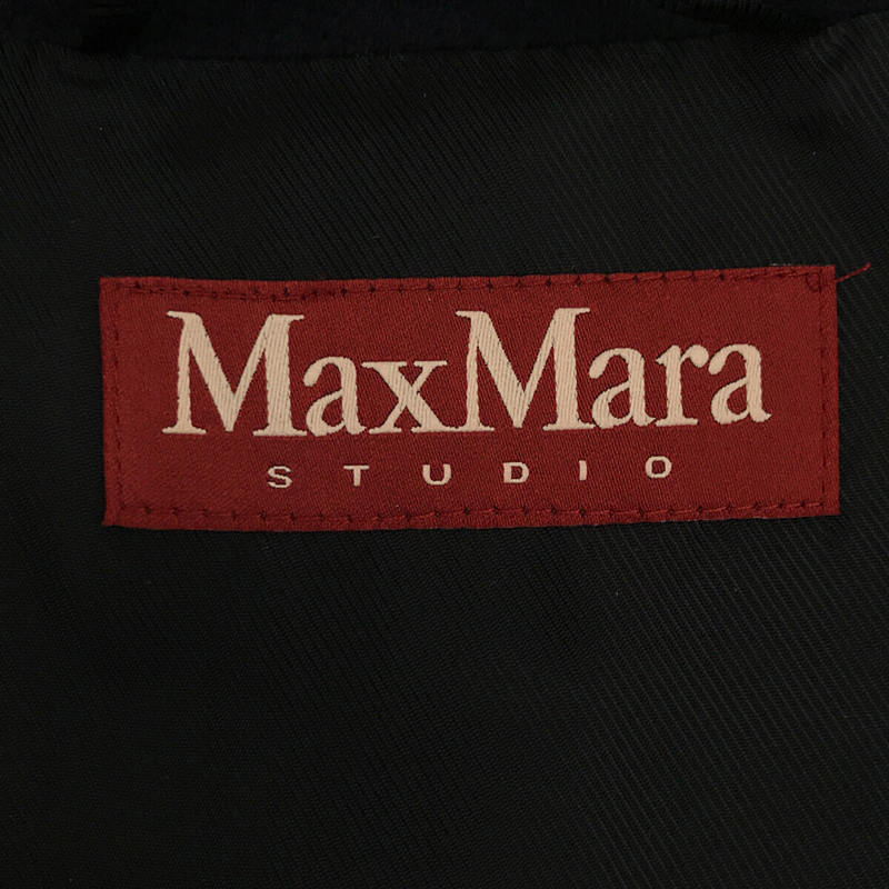 【新品】 Max Mara / マックスマーラ | ウール スタンドカラー 比翼コート | 40 | ネイビー | レディース