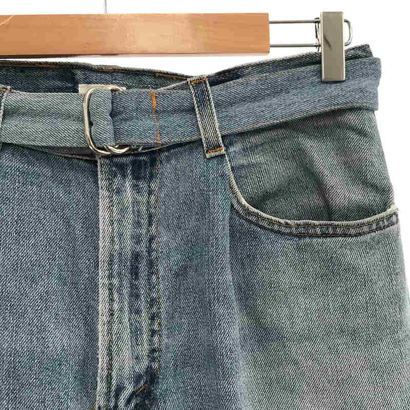 SEEALL / シーオール | Reconstructed belted buggy denim リメイク 再