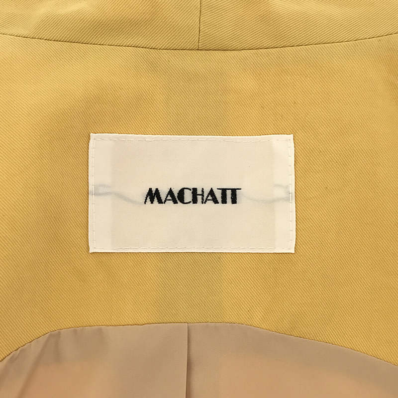 MACHATT / マチャット | ノーカラーオーバーベスト | イエロー | レディース