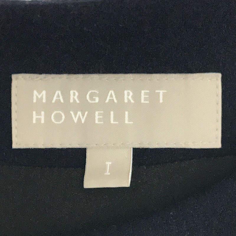 MARGARET HOWELL / 마가렛 하웰 | 울 안감 실크 크루넥 원피스 | 1 | 네이비 | 여성