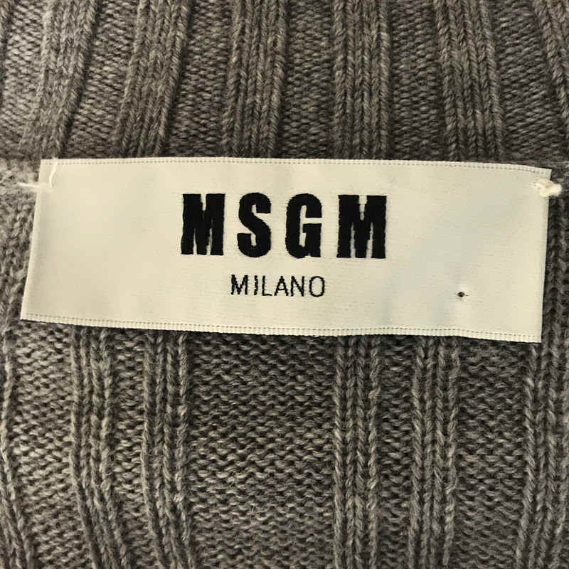 MSGM / エムエスジーエム | ウール リブ タートルネック ニット