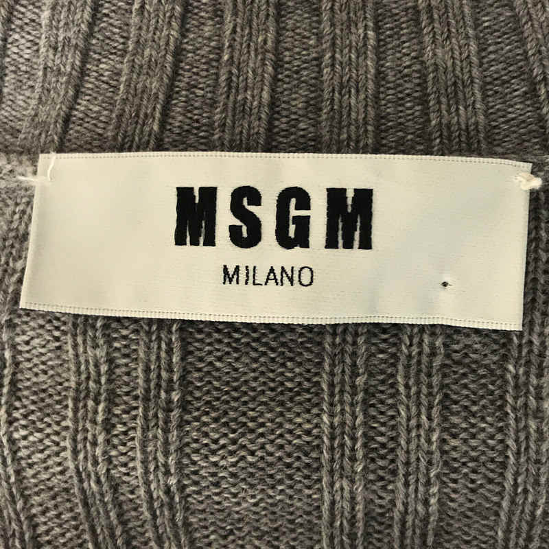 MSGM / エムエスジーエム | ウール リブ タートルネック ニット セーター | M |
