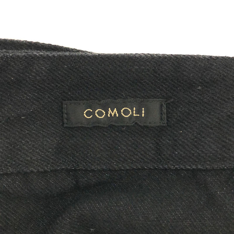 COMOLI / コモリ | 2022AW | ブラックデニム ベルテッドパンツ / W03