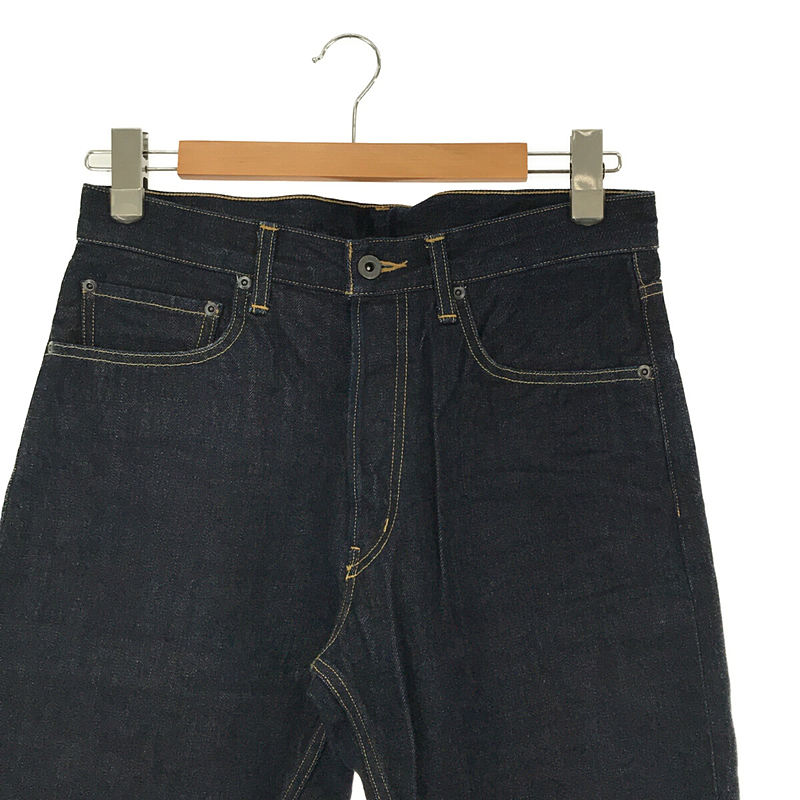 OUTIL / 우티 | 5P 도넛 버튼 짙은 감자 세르비치 테이퍼드 데님 바지 | 28 | 인디고 | 남성