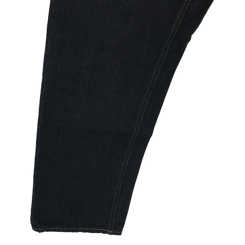 OUTIL / 우티 | 5P 도넛 버튼 짙은 감자 세르비치 테이퍼드 데님 바지 | 28 | 인디고 | 남성