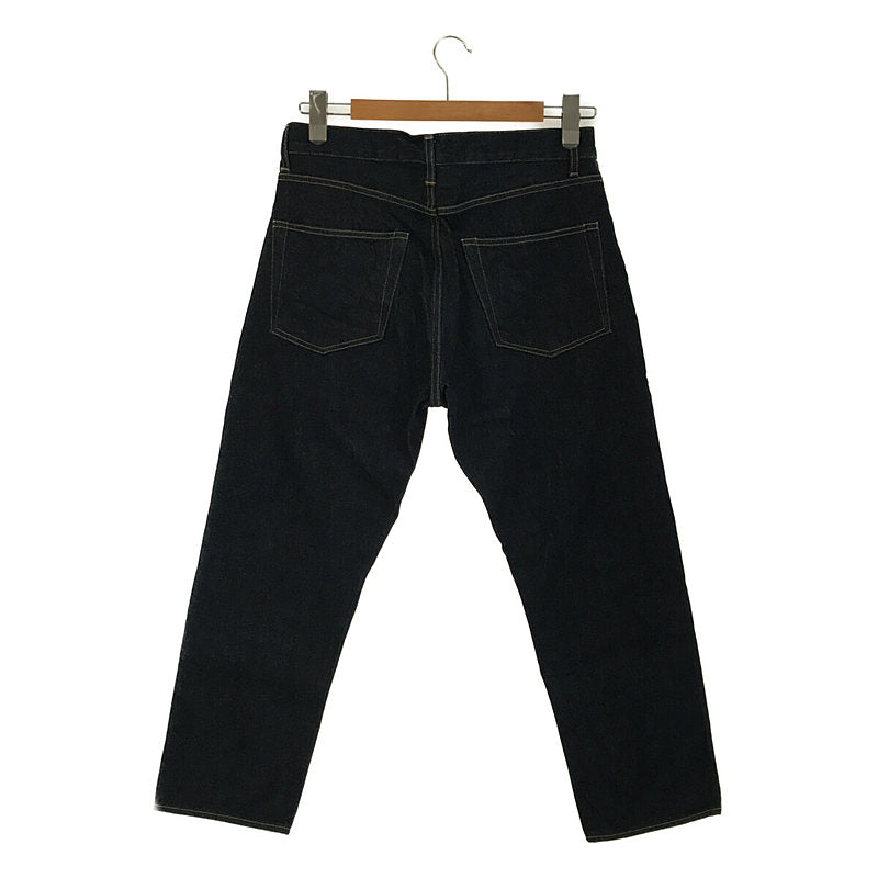 OUTIL / 우티 | 5P 도넛 버튼 짙은 감자 세르비치 테이퍼드 데님 바지 | 28 | 인디고 | 남성