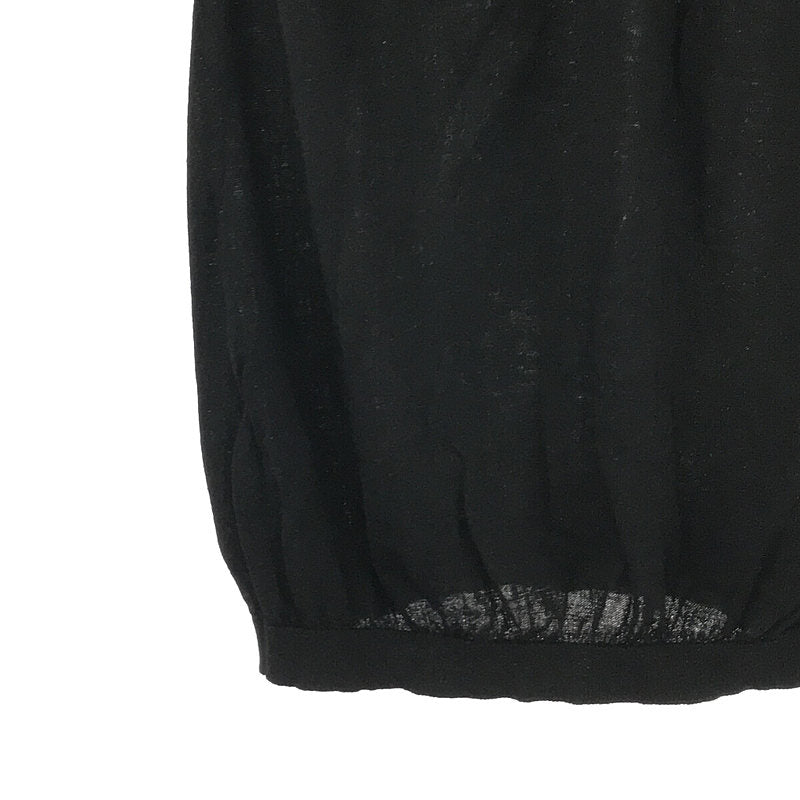 MAX MARA STUDIO  / マックスマーラステュディオ | ウール シルク ハイゲージ フリル ニット チュニック | XL | ブラック | レディース