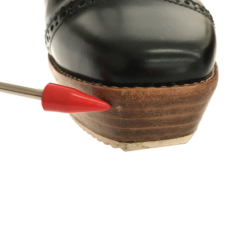 【美品】  UNITED ARROWS / ユナイテッドアローズ | UWMSC ウイングチップ レースアップ プラットフォーム シューズ | 37 1/2 | ブラック | レディース