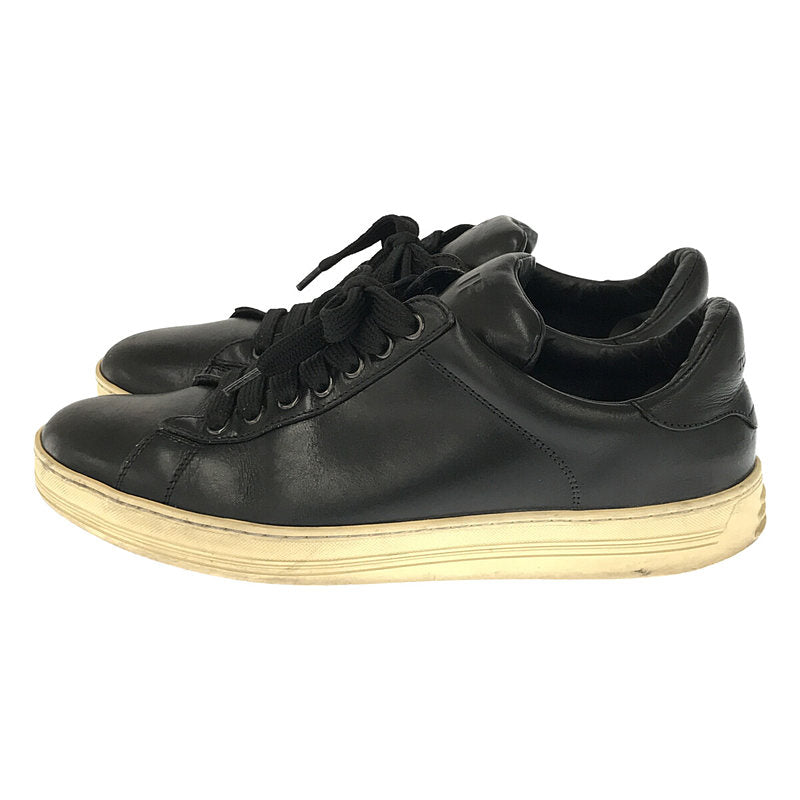 TOM FORD / 톰 포드 | KYA LEATHER LOW-CUT SNEAKERS 가죽 스니커즈 | 8.5 | 블랙 | 남성
