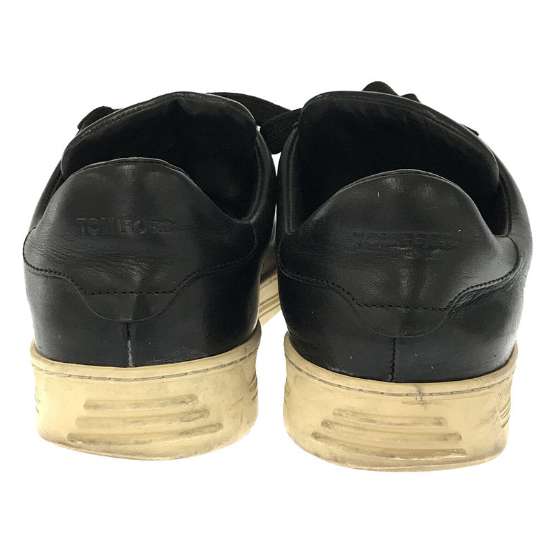 TOM FORD / 톰 포드 | KYA LEATHER LOW-CUT SNEAKERS 가죽 스니커즈 | 8.5 | 블랙 | 남성