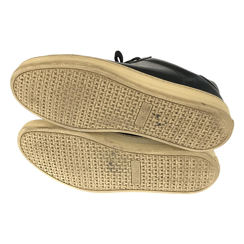 TOM FORD / 톰 포드 | KYA LEATHER LOW-CUT SNEAKERS 가죽 스니커즈 | 8.5 | 블랙 | 남성