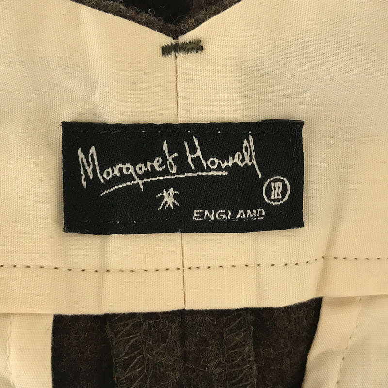 MARGARET HOWELL / マーガレットハウエル | ウール サイド アジャスター ワイド パンツ | 3 |
