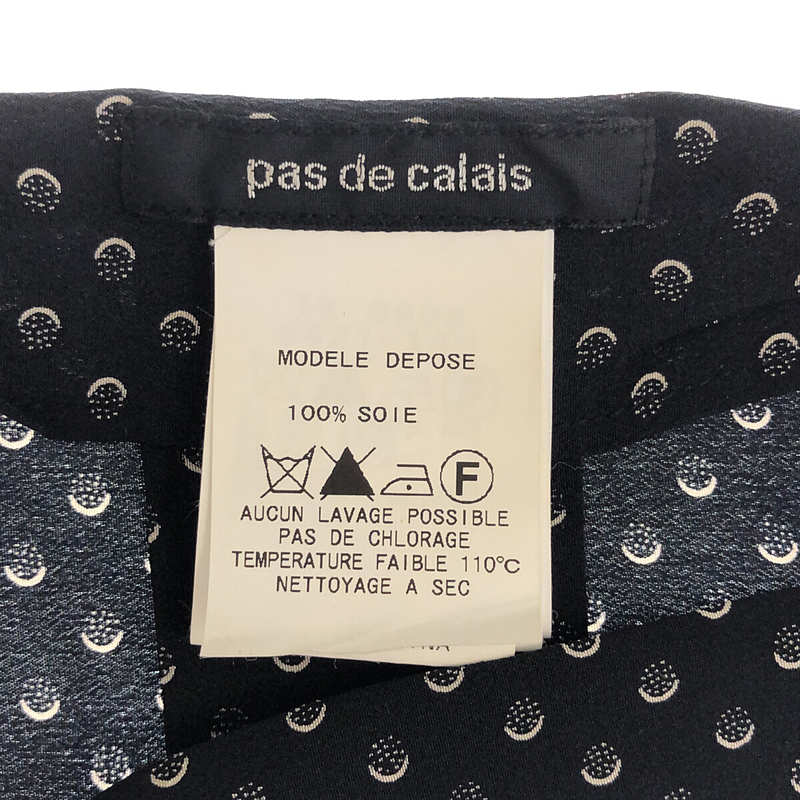 pas de calais / パドカレ | ドット シルク ワイド ブラウス シャツ