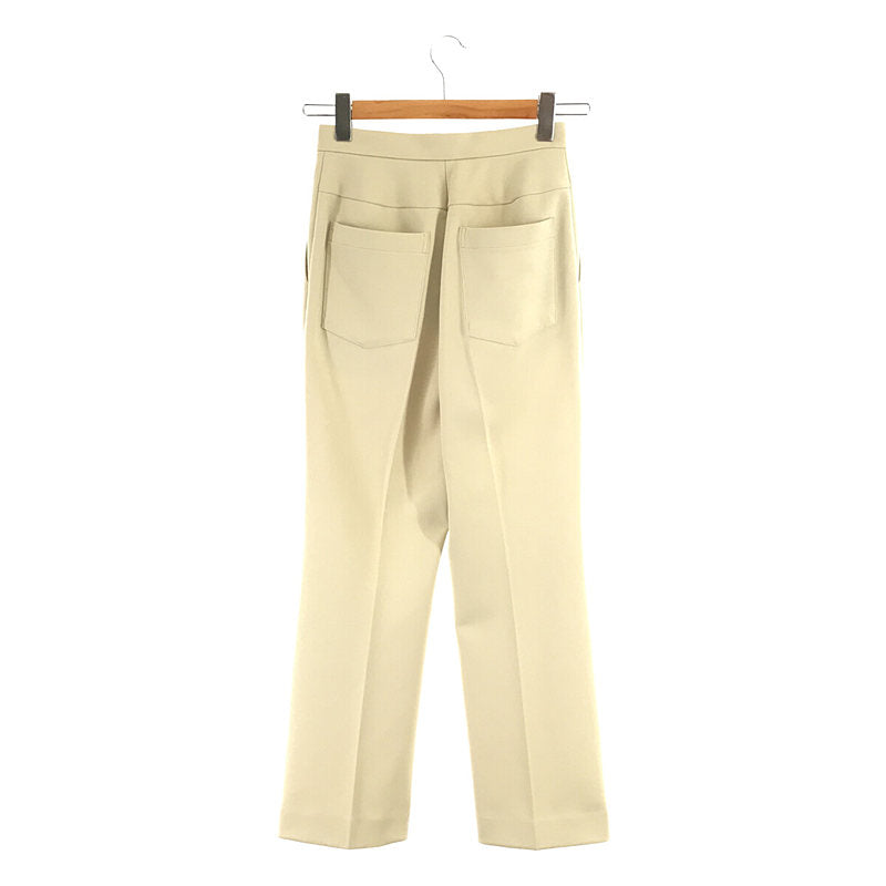 6(ROKU) / ロク | JERSEY BOOT CUT PANTS ジャージ ブーツカット パンツ beige | 34 |