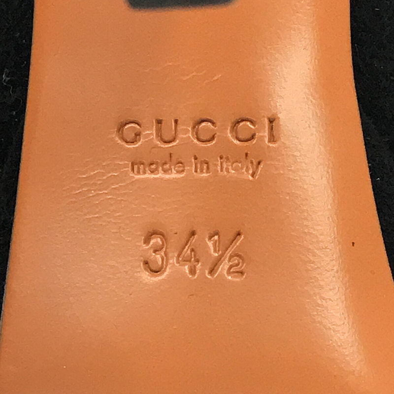 【美品】  GUCCI / グッチ | ミンクブーティー ショートブーツ | 34 1/2 | ブラック | レディース