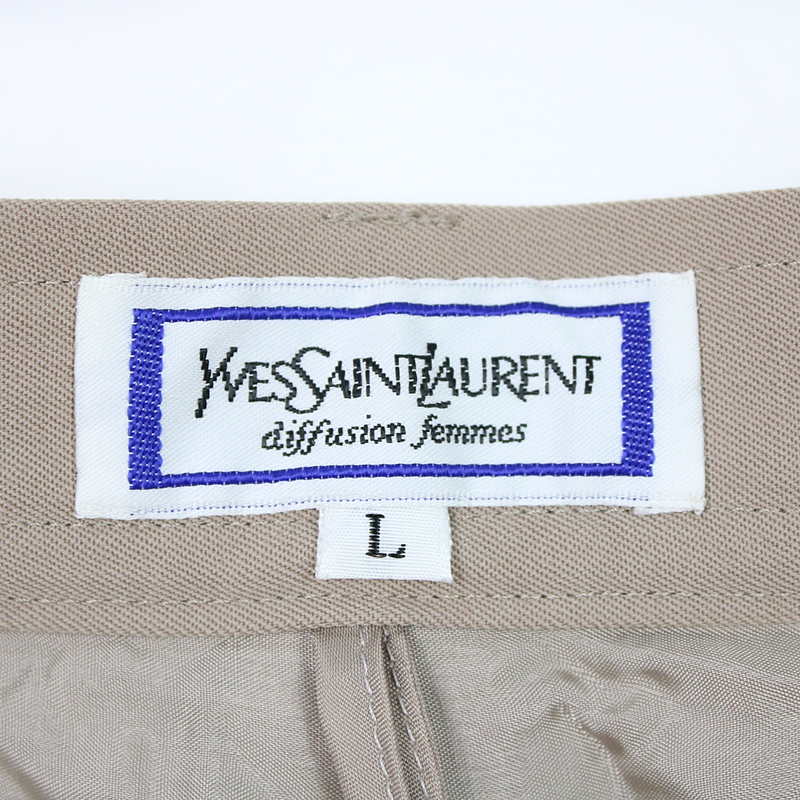 YVES SAINT LAURENT / イヴサンローラン | ウールワンタックスラックスパンツ | L |