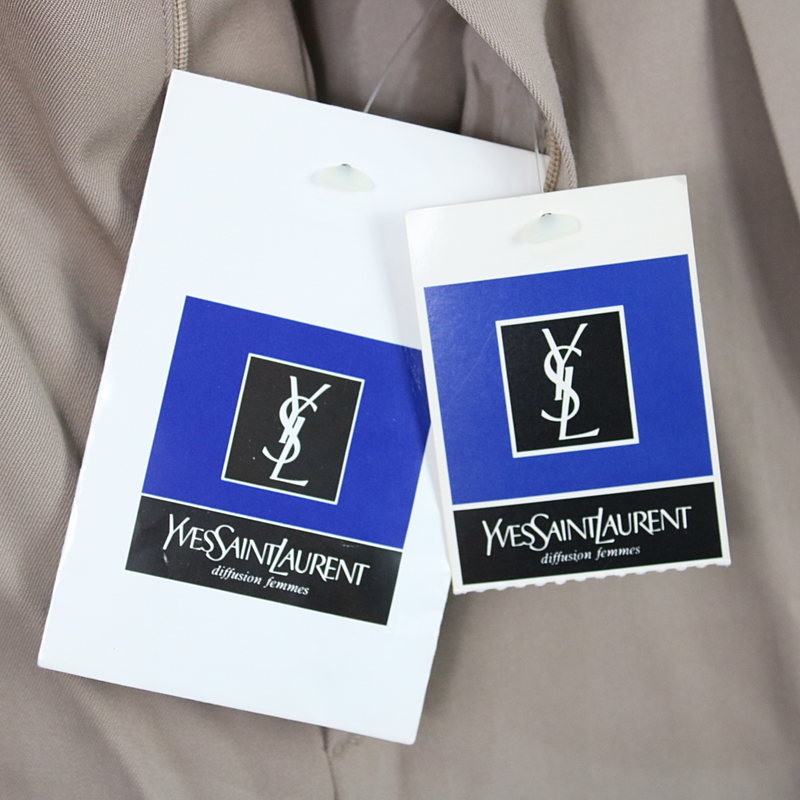 YVES SAINT LAURENT / イヴサンローラン | ウールワンタックスラックスパンツ | L |