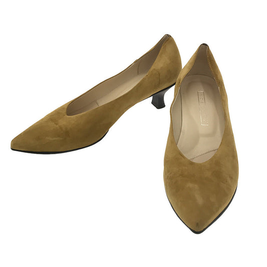 YOSHITO | Suede pointed toe pumps | 24.5 | Mustard | Women's