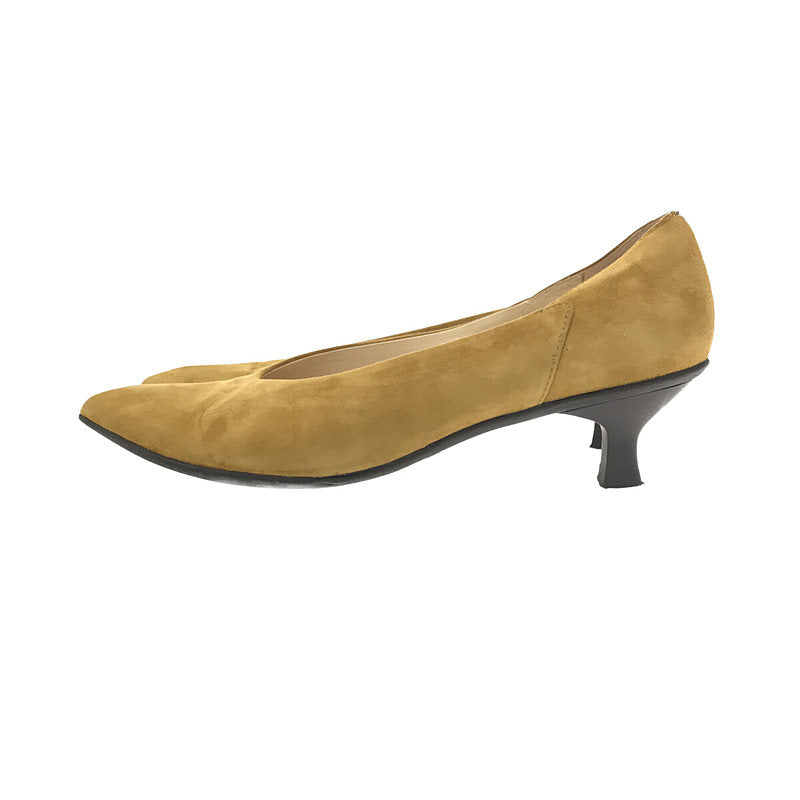 YOSHITO / 요시토 | 스웨이드 포인티드 투 펌프스 | 24.5 | 겨자 | 여성