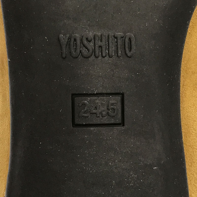YOSHITO / ヨシト | スエード ポインテッドトゥパンプス | 24.5 | マスタード | レディース