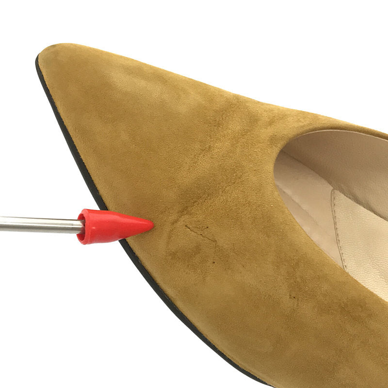 YOSHITO / ヨシト | スエード ポインテッドトゥパンプス | 24.5 | マスタード | レディース