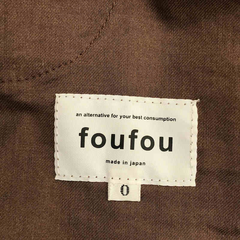 foufou / 푸후 | two tuck wide slacks 투택 와이드 슬랙스 | 0 | 브라운 | 남성