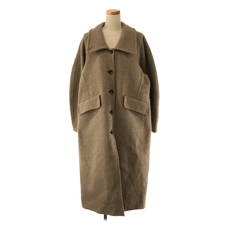 CLANE / クラネ | ARCH SLEEVE REVER COAT アーチスリーブ リバーコート | 2 | ライトブラウン | レディース