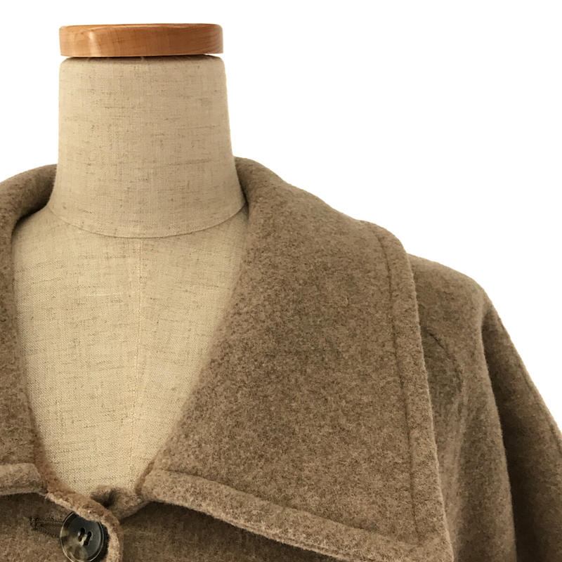 CLANE / クラネ | ARCH SLEEVE REVER COAT アーチスリーブ リバーコート | 2 | ライトブラウン | レディース