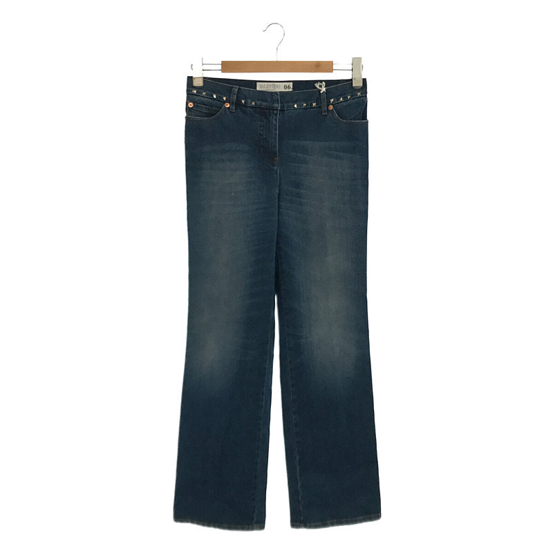 [Beautiful Condition] VALENTINO | Italian Rock Stud Denim Pants | Size 25 | Indigo | Women's