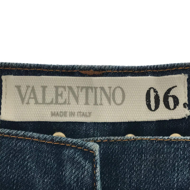 [Beautiful Condition] VALENTINO | Italian Rock Stud Denim Pants | Size 25 | Indigo | Women's