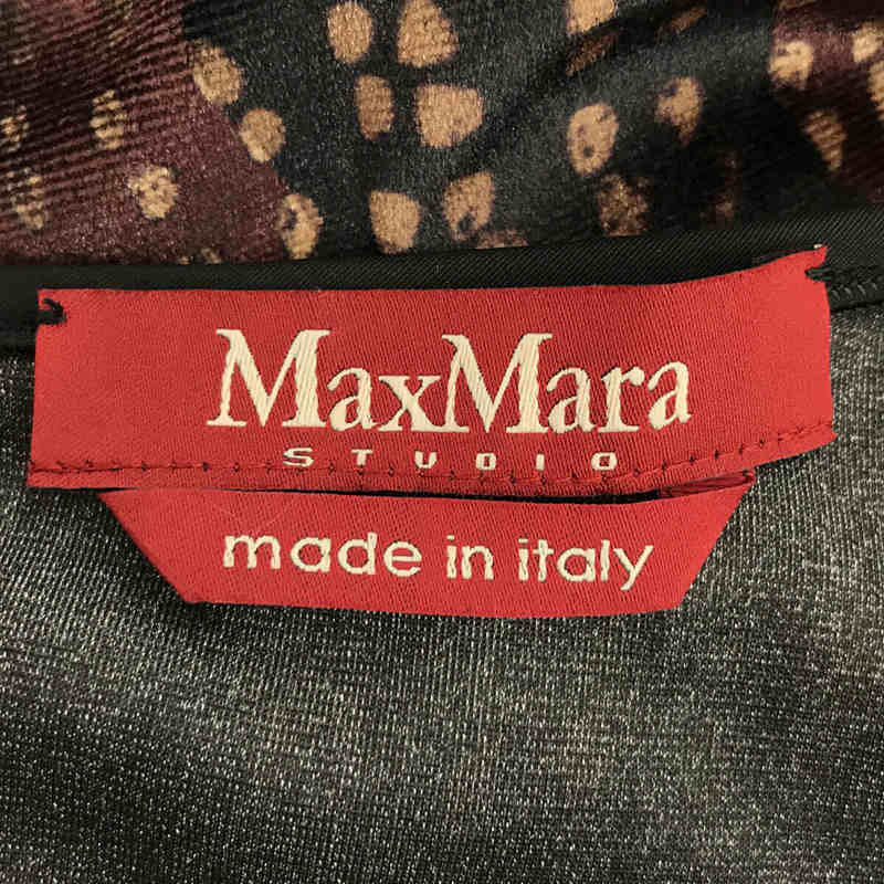 MAX MARA STUDIO / マックスマーラ ステュディオ | 総柄 バックジップ ロング ワンピース | S | – KLD