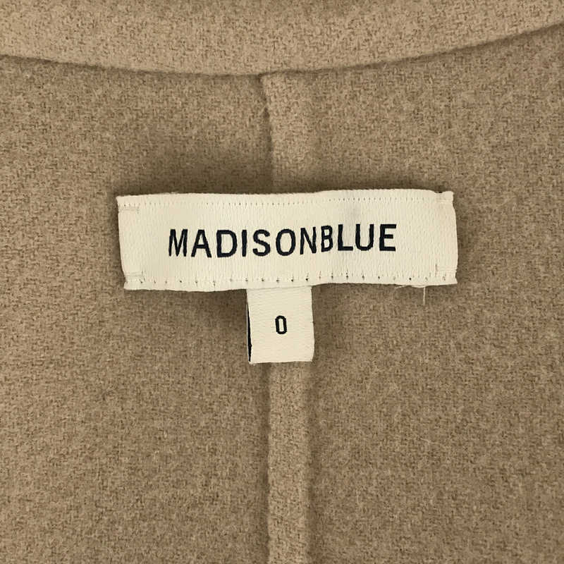【美品】  MADISON BLUE / マディソンブルー | 2018AW | HELLO パール ボタン ウール ダブル ロング チェスター コート | 00(XS) | BEIGE | レディース