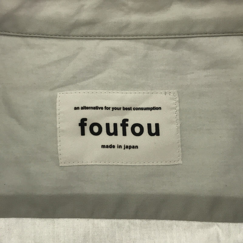 foufou / フーフー | fly front stand collar shirts ノーカラーシャツ |