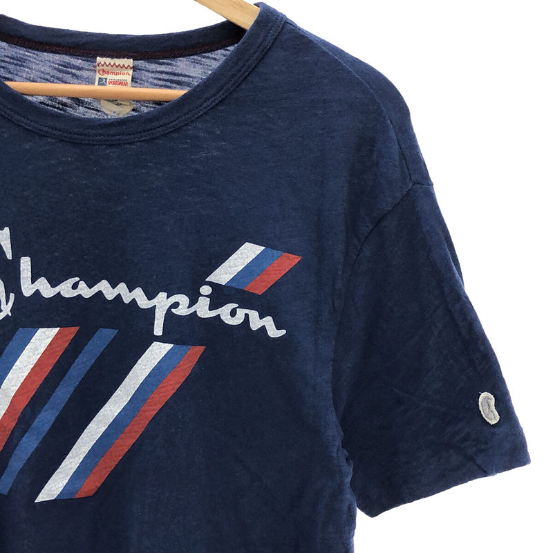 TODD SNYDER / トッドスナイダー | × CHAMPION プリント Tシャツ | M | ネイビー | メンズ