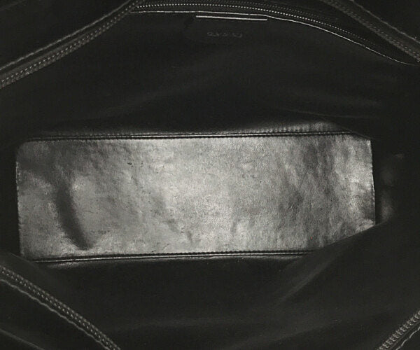 【美品】  GUCCI / グッチ | イタリア製 OLD オールド 2way パネル レザー  ショルダー付き ハンドトート バッグ | ‐ | ブラック | レディース