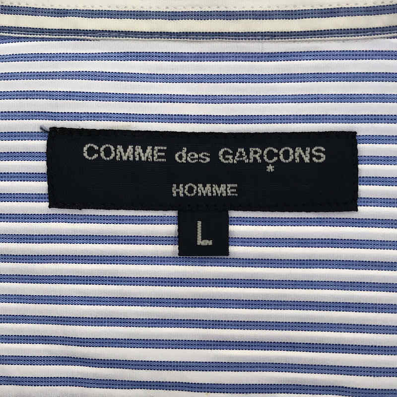 メンズCOMME des GARCONS HOMME / コムデギャルソンオム | 2005AW / AD2005 コットン ストライプ レギュラーカラー シャツ | L | ブルー/ホワイト | メンズ