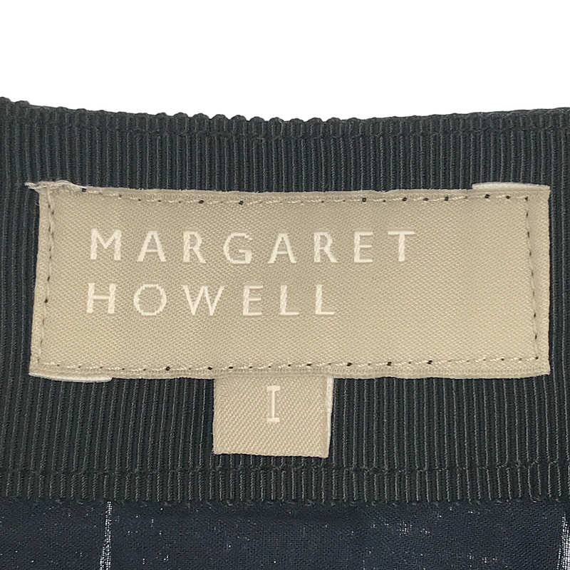 MARGARET HOWELL / 마가렛 하웰 | 코튼 도트 탁 플레어 스커트 페티코트 포함 | 1 | 네이비 | 여성