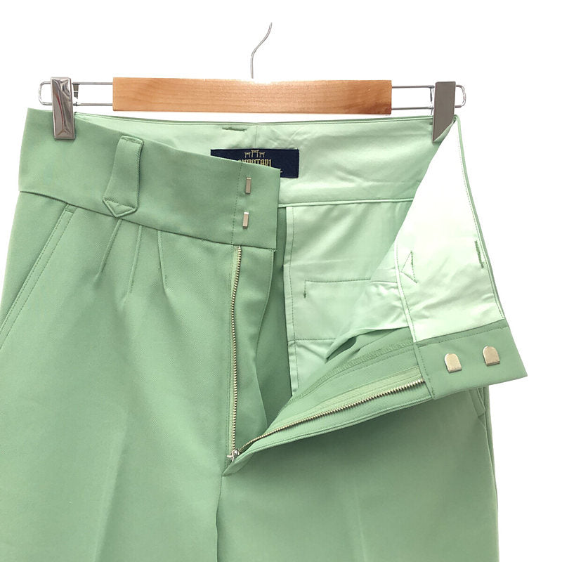 SHIKITARI / シキタリ | 2023SS | PINTUCK MEGA FLARE SLACKS GREEN