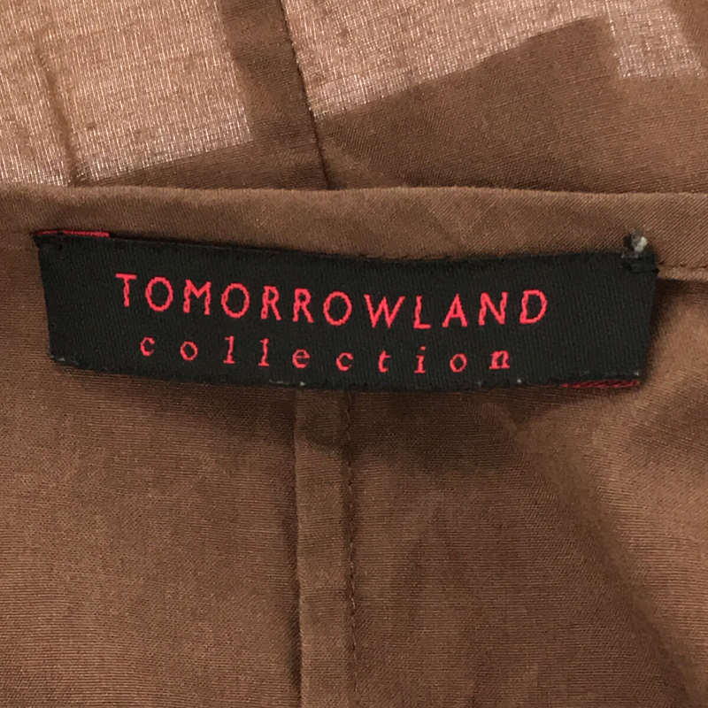 TOMORROWLAND collection / トゥモローランドコレクション | コットンシルクドゥースタッサー ギャザーワンピース | 34 |