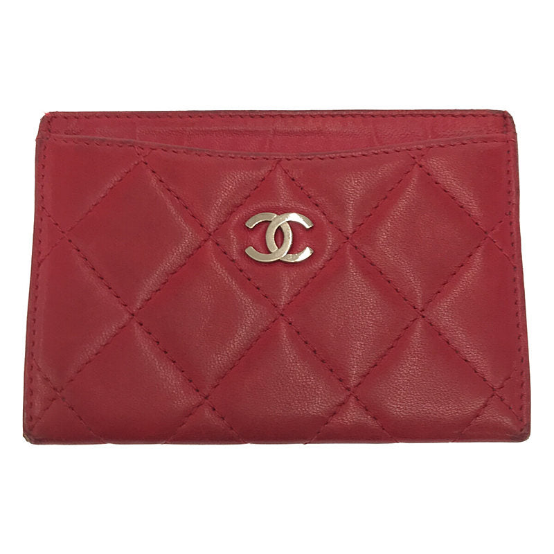 CHANEL | A31510 Matelasse Coco Mark Card Case | Red | Women's