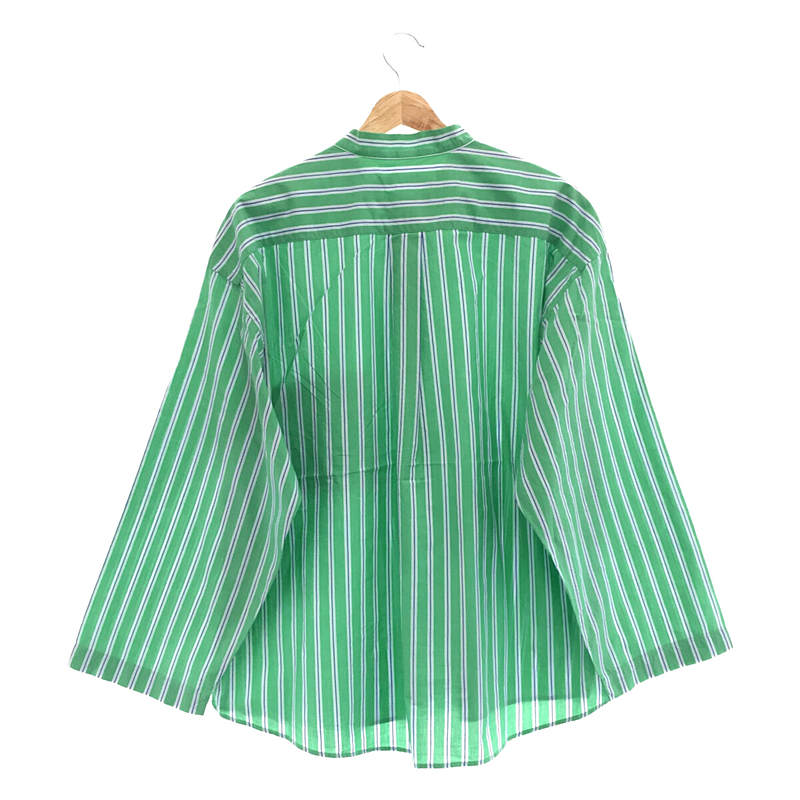 Cristaseya / クリスタセヤ | Striped Cotton Mao Shirt マオシャツ | M |